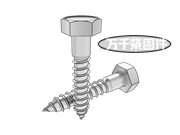 六角头木螺钉 ASME B18.2.1