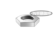单倒角六角薄螺母 ASME B18.2.21.1.1.4