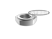 米制单倒角六角薄螺母-垫圈面 ASME B18.2.4.5M