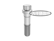 米制F型12角法兰细杆螺栓 ASME B18.2.5M