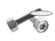 C牙细牙梅花槽凹脑大六角头自攻螺钉 ASME B18.6.3