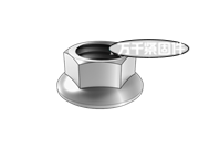 六角法兰面螺母 MS 21042M